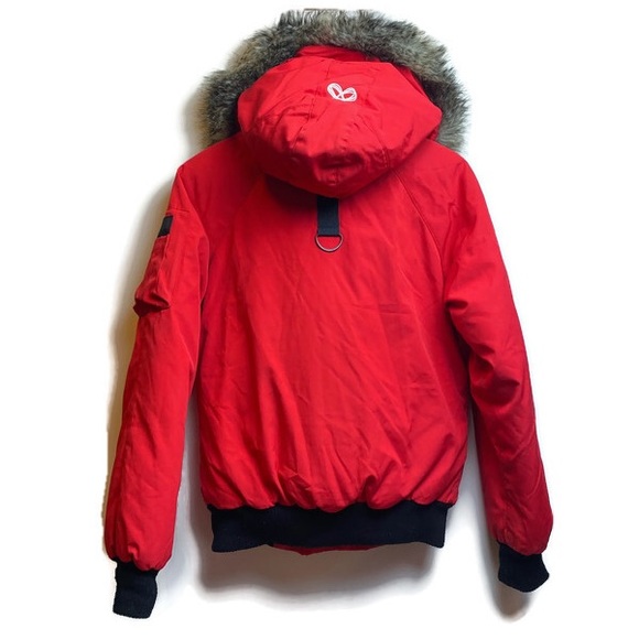 TNA Aritzia Ronne Red Duck Down Parka Coat Jacket - size S - Picture 2 of 14